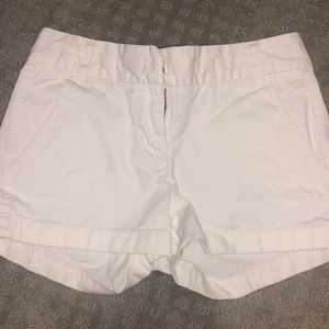 J Crew white chino shorts